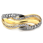 złoty pierścionek bez cyrkonii