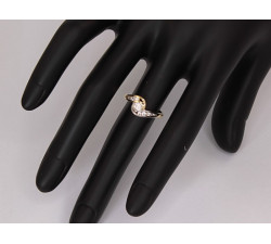 złoty pierścionek bez cyrkonii