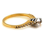 złoty pierścionek bez cyrkonii