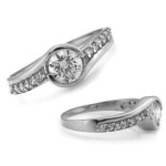 złoty pierścionek bez cyrkonii