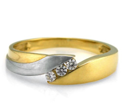 złoty pierścionek bez cyrkonii