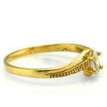 Złoty pierścionek 375 zaręczynowy z cyrkonią