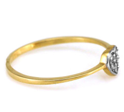 złoty pierścionek bez cyrkonii