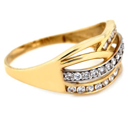 złoty pierścionek bez kamieni