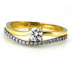 złoty pierścionek bez cyrkonii