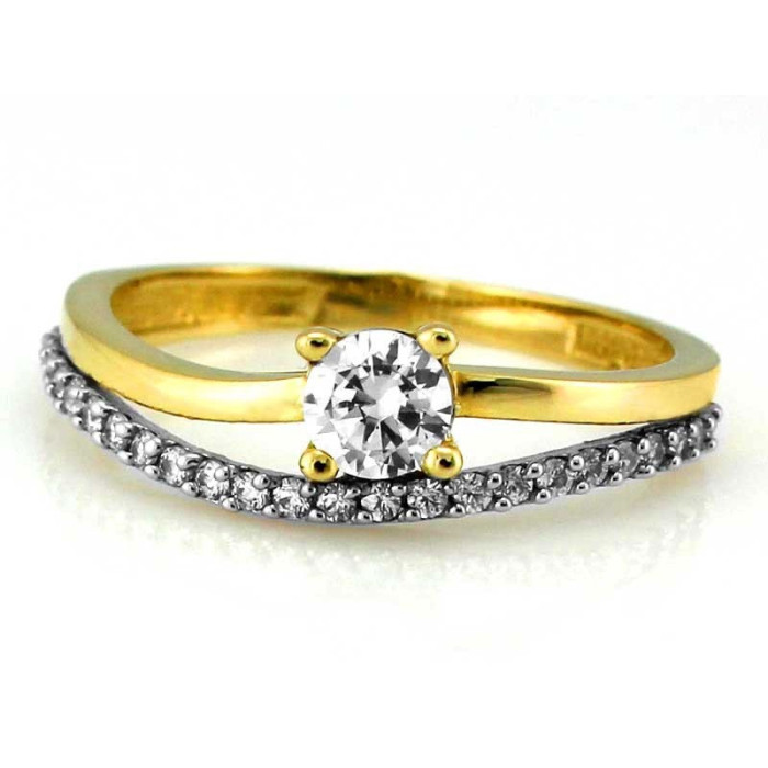 złoty pierścionek bez cyrkonii