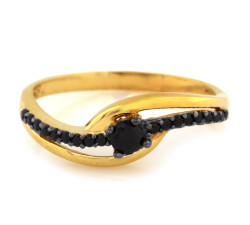 złoty pierścionek bez cyrkonii