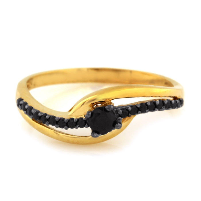 złoty pierścionek bez cyrkonii