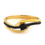 złoty pierścionek bez cyrkonii