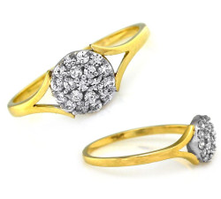 złoty pierścionek bez kamieni