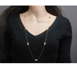 złoty naszyjnik bez cyrkonii