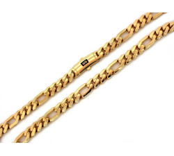 Złoty łańcuszek 585 gruby splot figaro