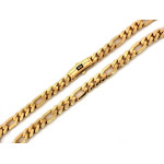 Złoty łańcuszek 585 gruby splot figaro