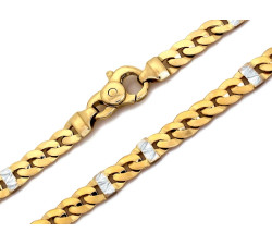 Złoty łańcuszek 585 gruby pancerka