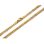 Złoty łańcuszek 585 pancerka dwukolorowa