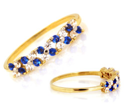 złoty pierścionek ametyst