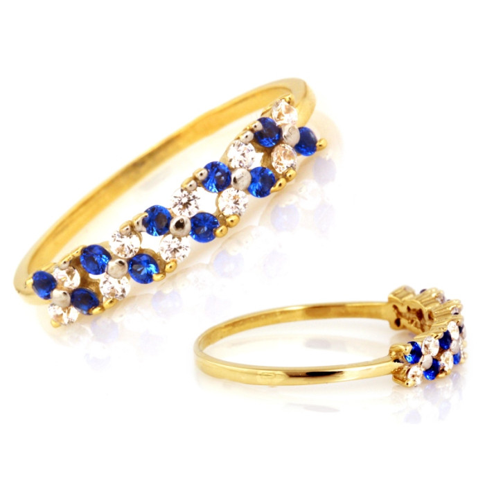 złoty pierścionek ametyst