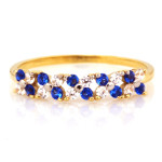 złoty pierścionek z ametystem