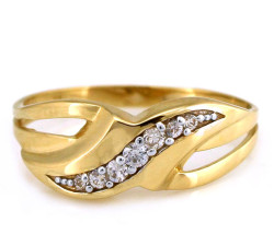 złoty pierścionek bez kamieni