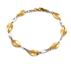 elegancka bransoletka z białym złota 375