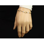 Elegancka bransoletka w dwóch kolorach złota 375