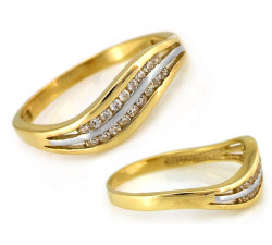 złoty pierścionek bez cyrkonii