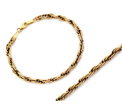 złota bransoletka korda elegancka