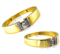 złoty pierścionek bez kamieni