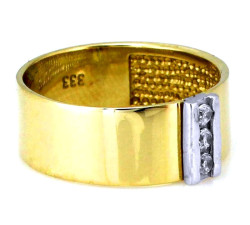 złoty pierścionek bez cyrkonii