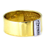 złoty pierścionek bez cyrkonii