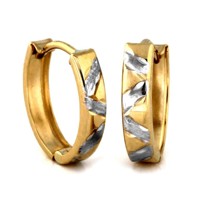 kolczyki złote bez cyrkonii