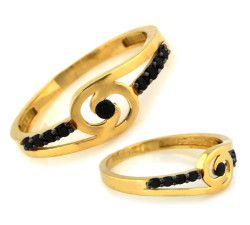 złoty pierścionek bez cyrkonii