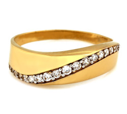 złoty pierścionek bez cyrkonii