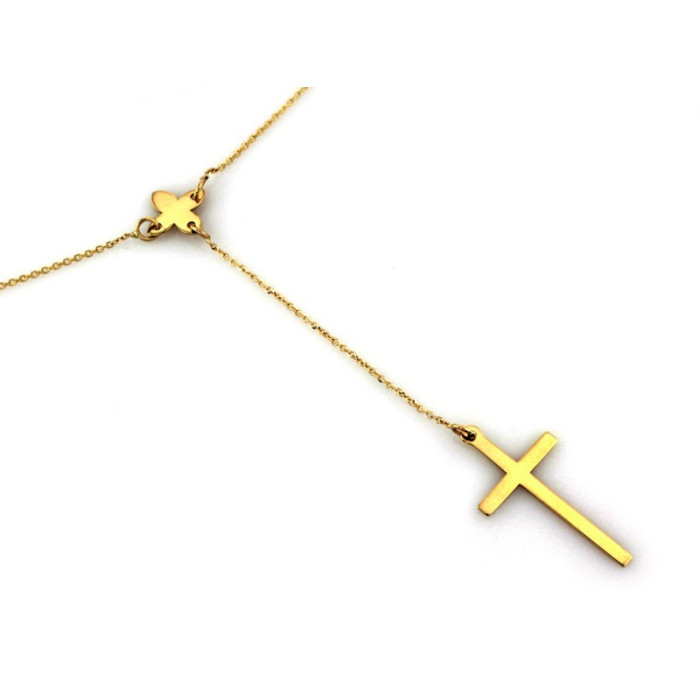 złoty naszyjnik bez kamieni