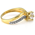 złoty pierścionek bez cyrkonii