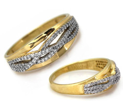 złoty pierścionek bez cyrkonii