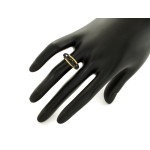 złoty pierścionek bez cyrkonii