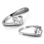 Złoty pierścionek zaręczynowy