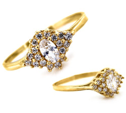 złoty pierścionek bez kamieni