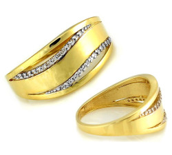 złoty pierścionek bez kamieni