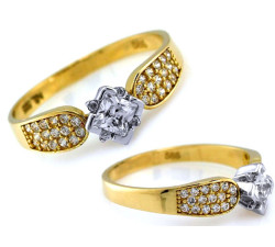 gładki złoty pierścionek