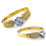 gładki złoty pierścionek