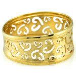 złoty pierścionek bez cyrkonii