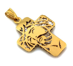 złota przywieszka krzyżyk