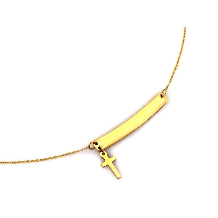 gładki złoty naszyjnik