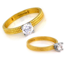 złoty pierścionek bez kamieni