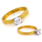 złoty pierścionek bez kamieni