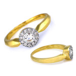 złoty pierścionek bez kamieni