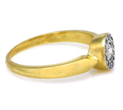 gładki złoty pierścionek