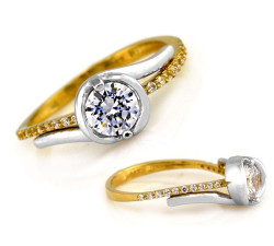 gładki złoty pierścionek